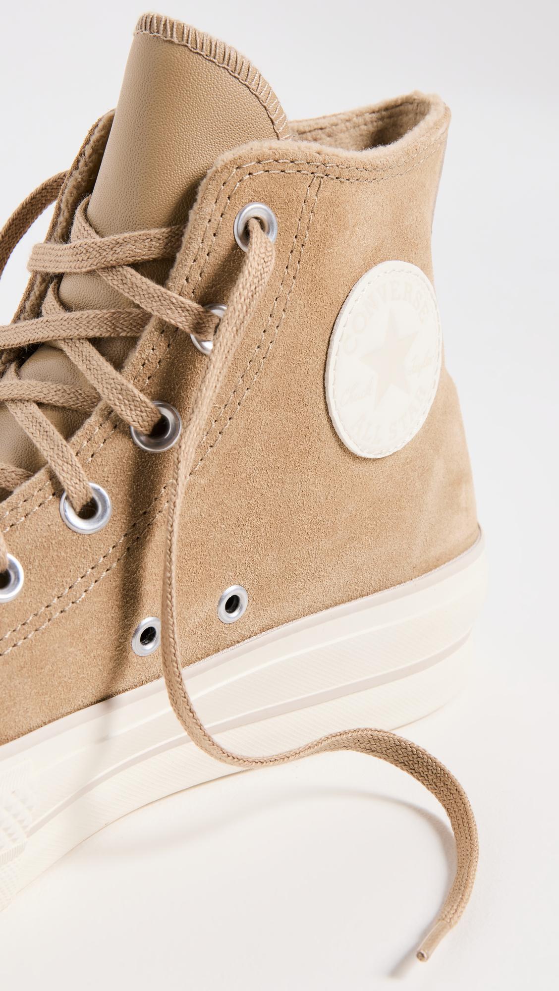 Converse Chuck Taylor All Star Lift Cozy Utility Sneakers in Natural | Lyst