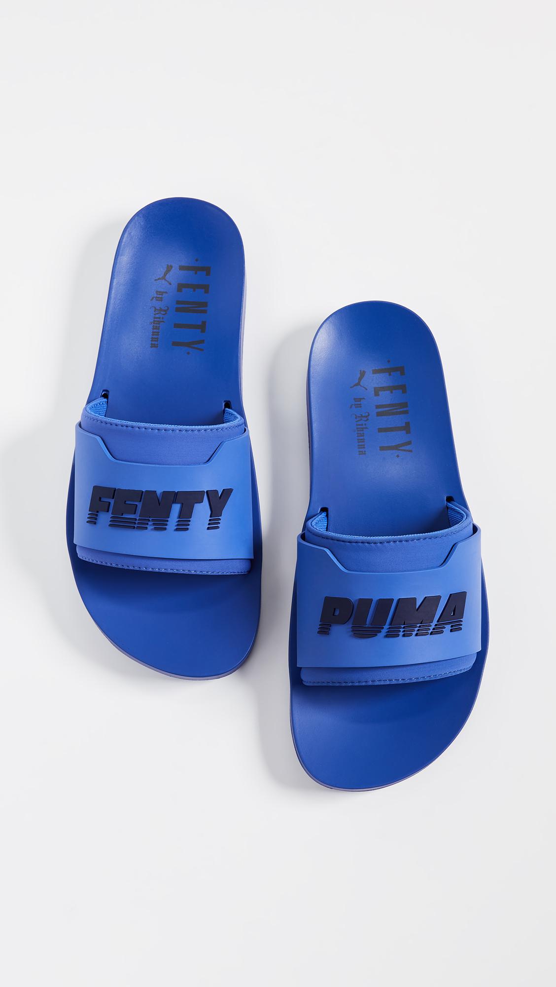 fenty puma slides blue