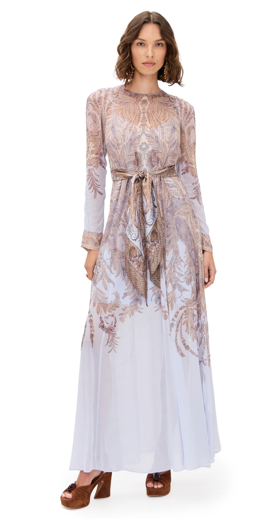 オールインワン・サロペット Zimmermann Floral-Print Maxi Dress With Lace Trim And ZIMMERMANN Illustration crystal-embellished lace-trimmed