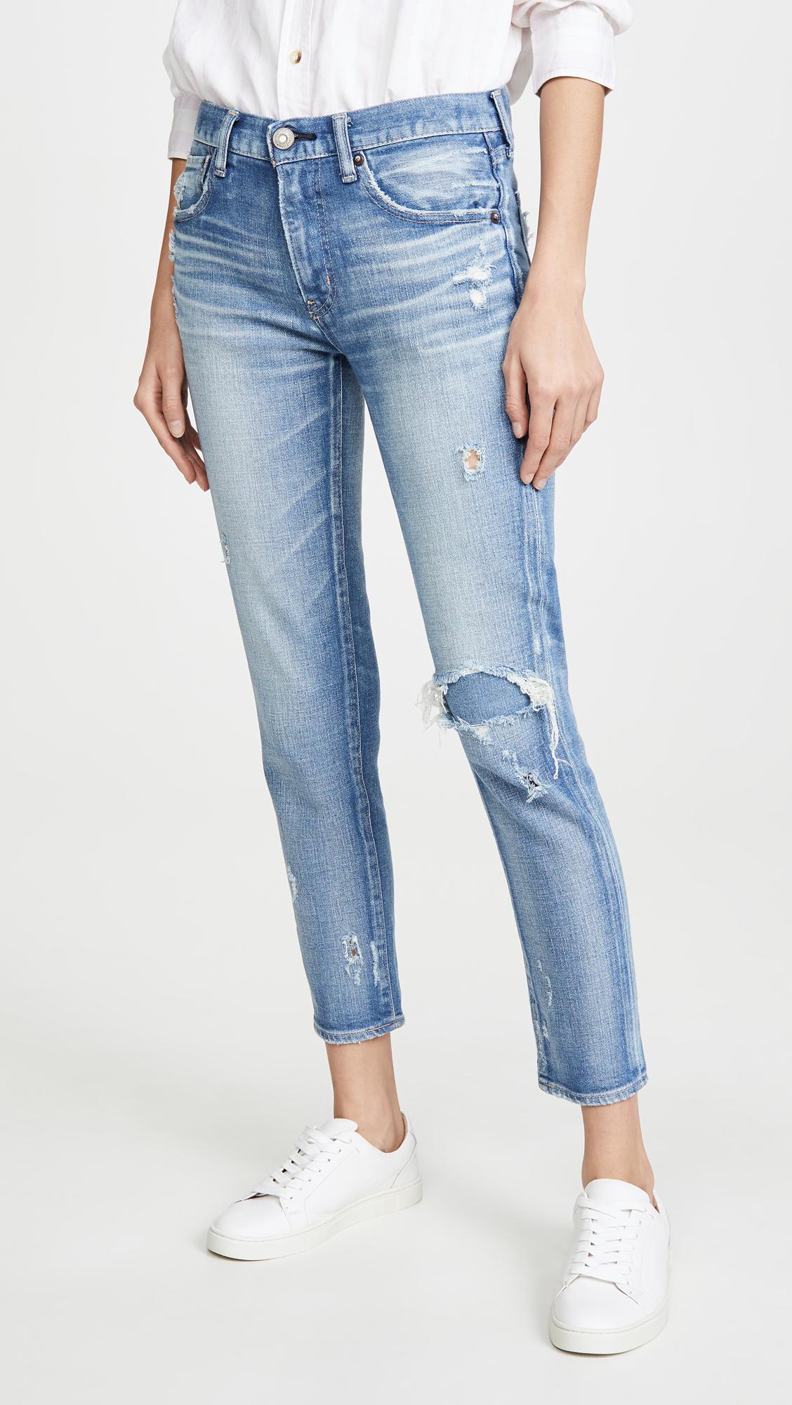 Moussy Denim Lenwood Skinny Jeans in Light Blue (Blue) - Lyst