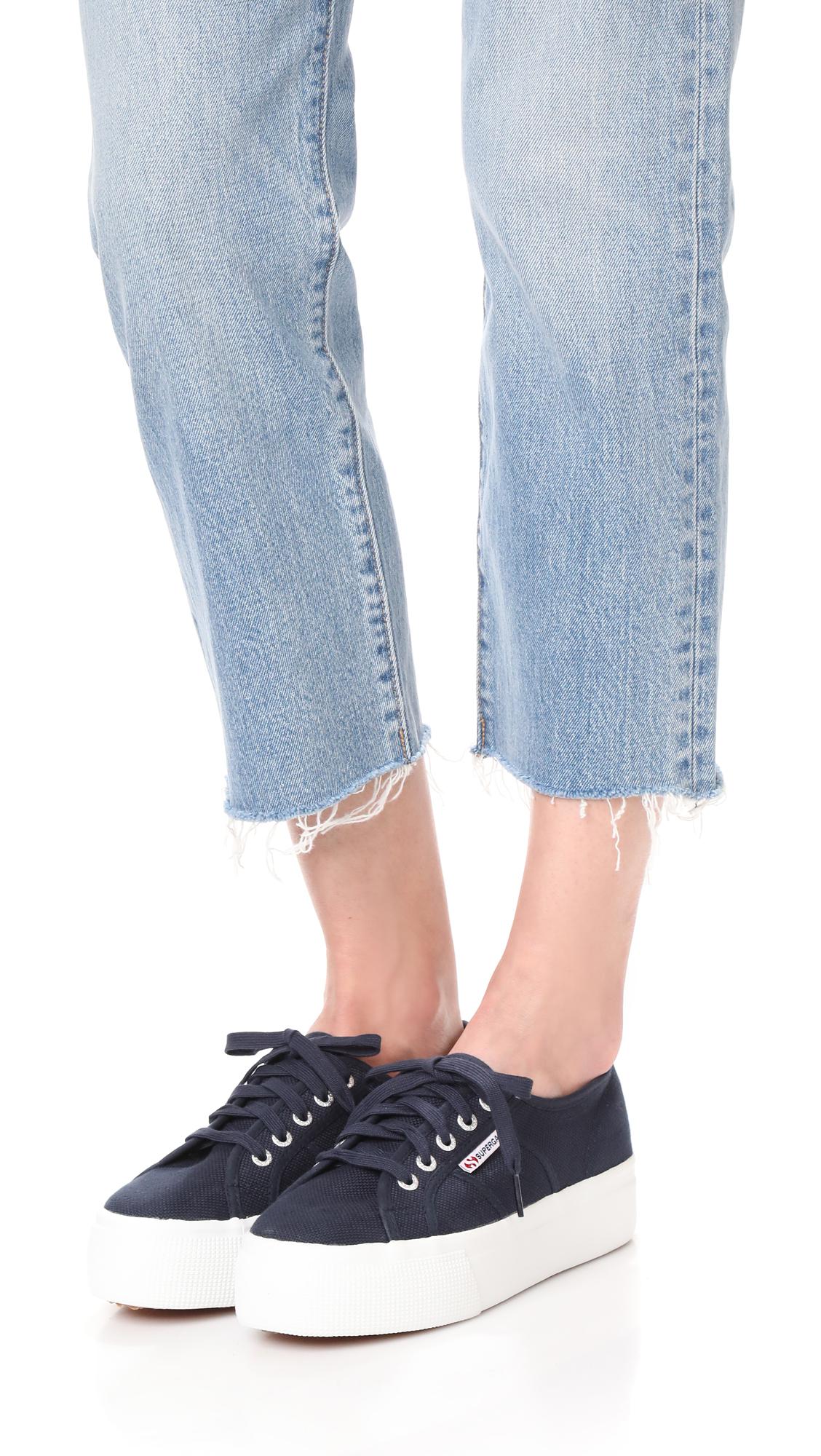 navy superga platform