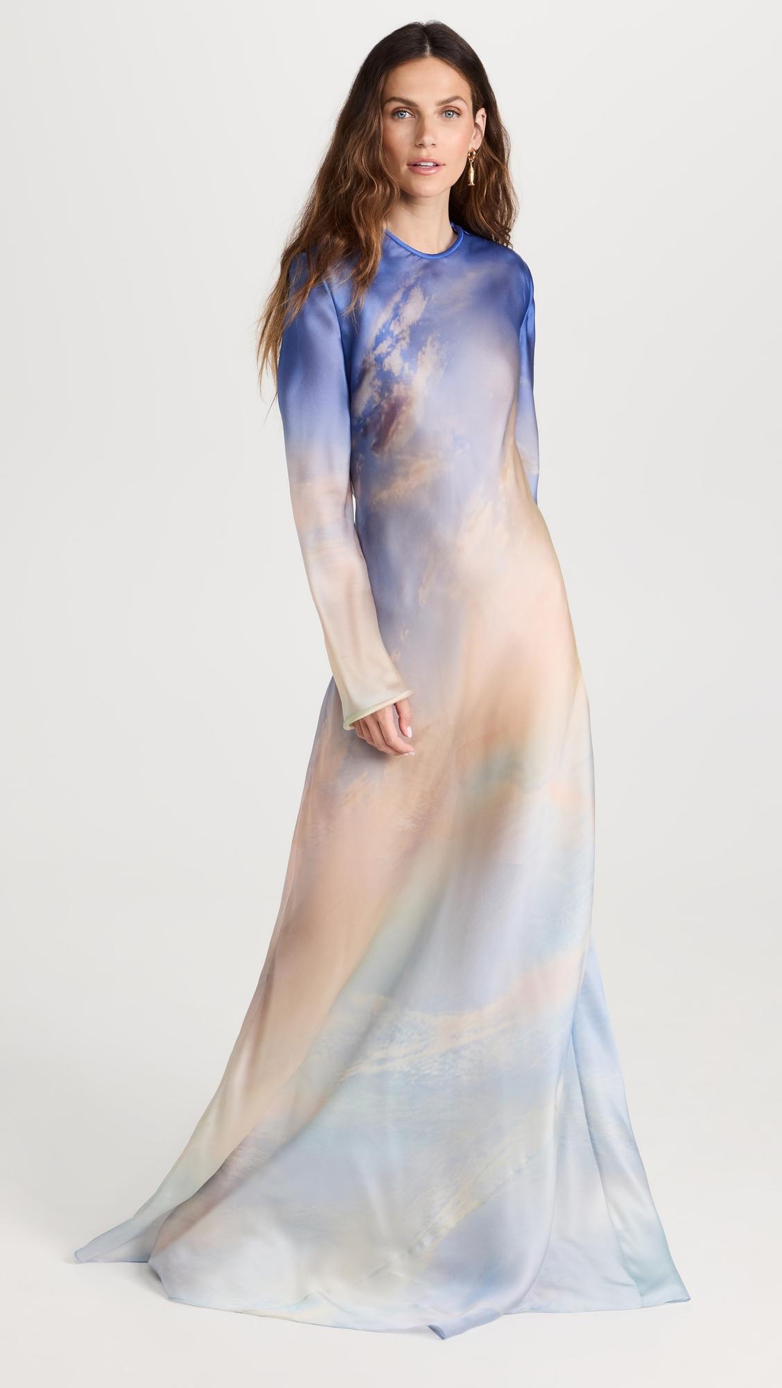 Zimmermann Tama Bias Slip Dress in Blue | Lyst