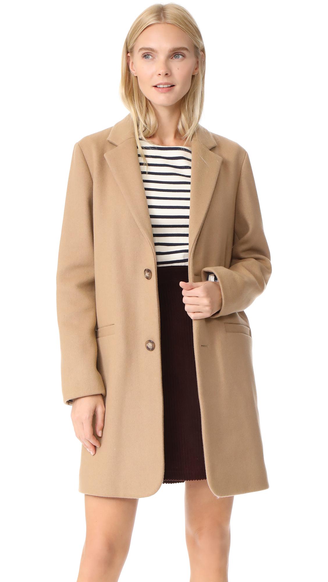 A.P.C. Carver Coat in Natural | Lyst