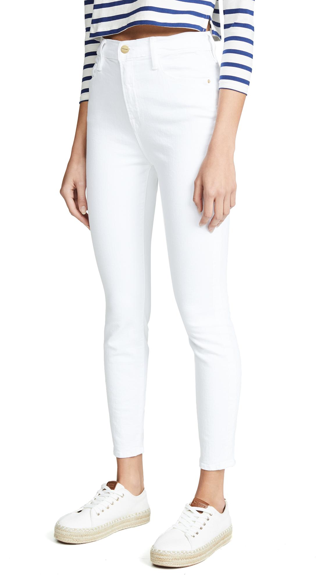 FRAME Denim Ali High Rise Cigarette Jeans in White Lyst