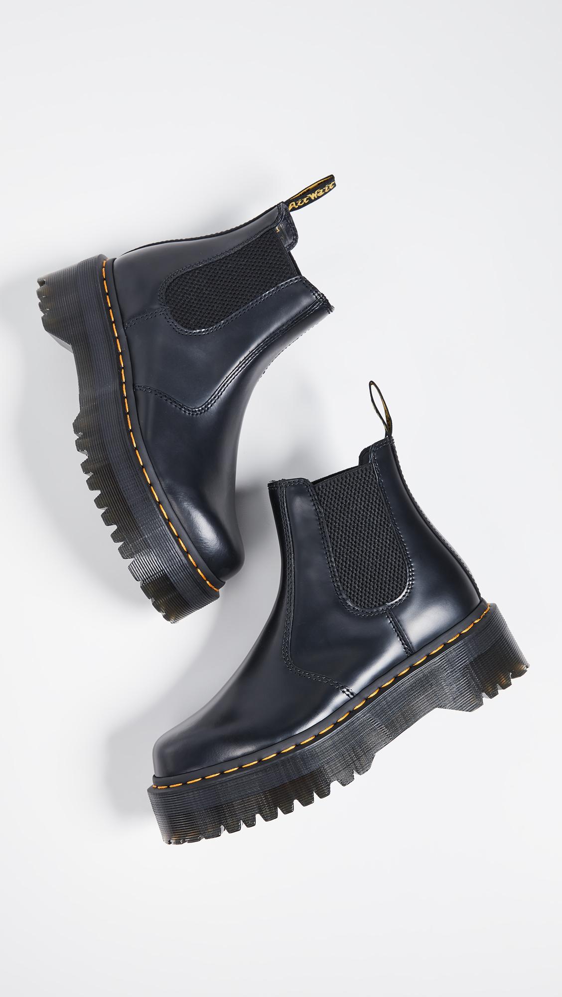 Dr. Martens Leather 2976 Quad Chelsea Boots in Black - Lyst