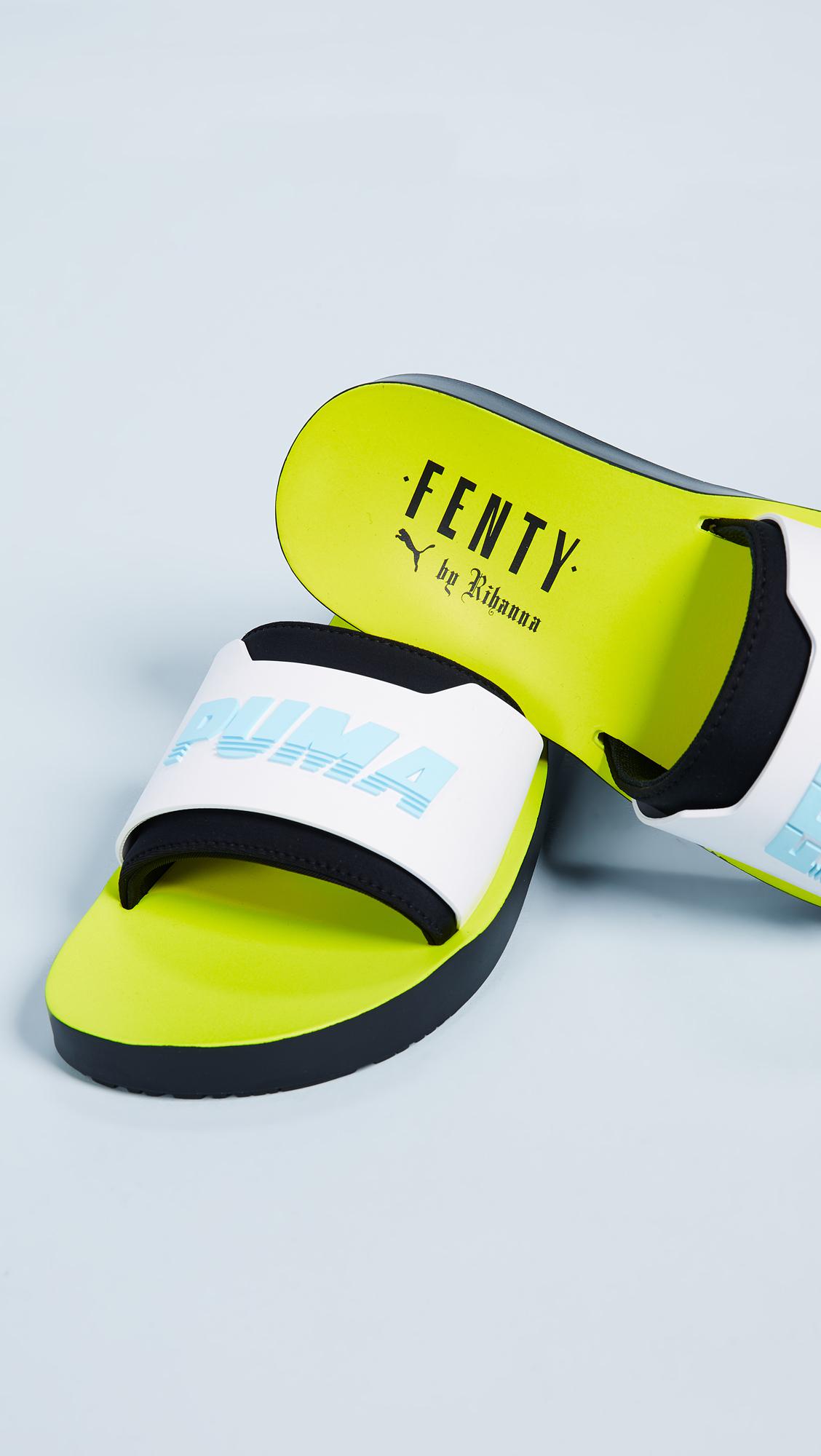 yellow puma slides
