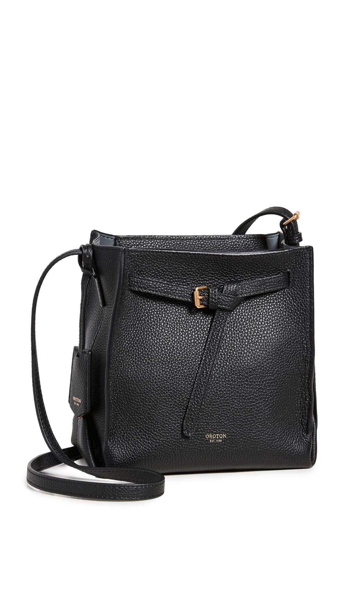 Oroton Margot Mini Bucket Bag in Black | Lyst