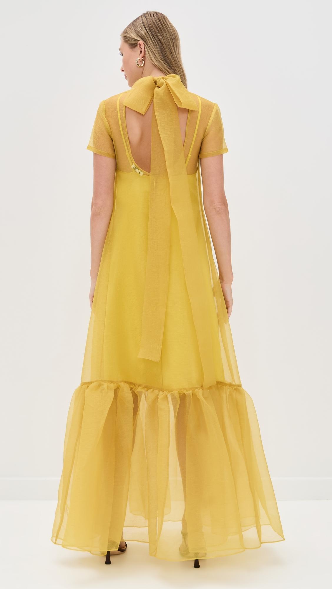 STAUD Calluna Dress in Yellow | Lyst
