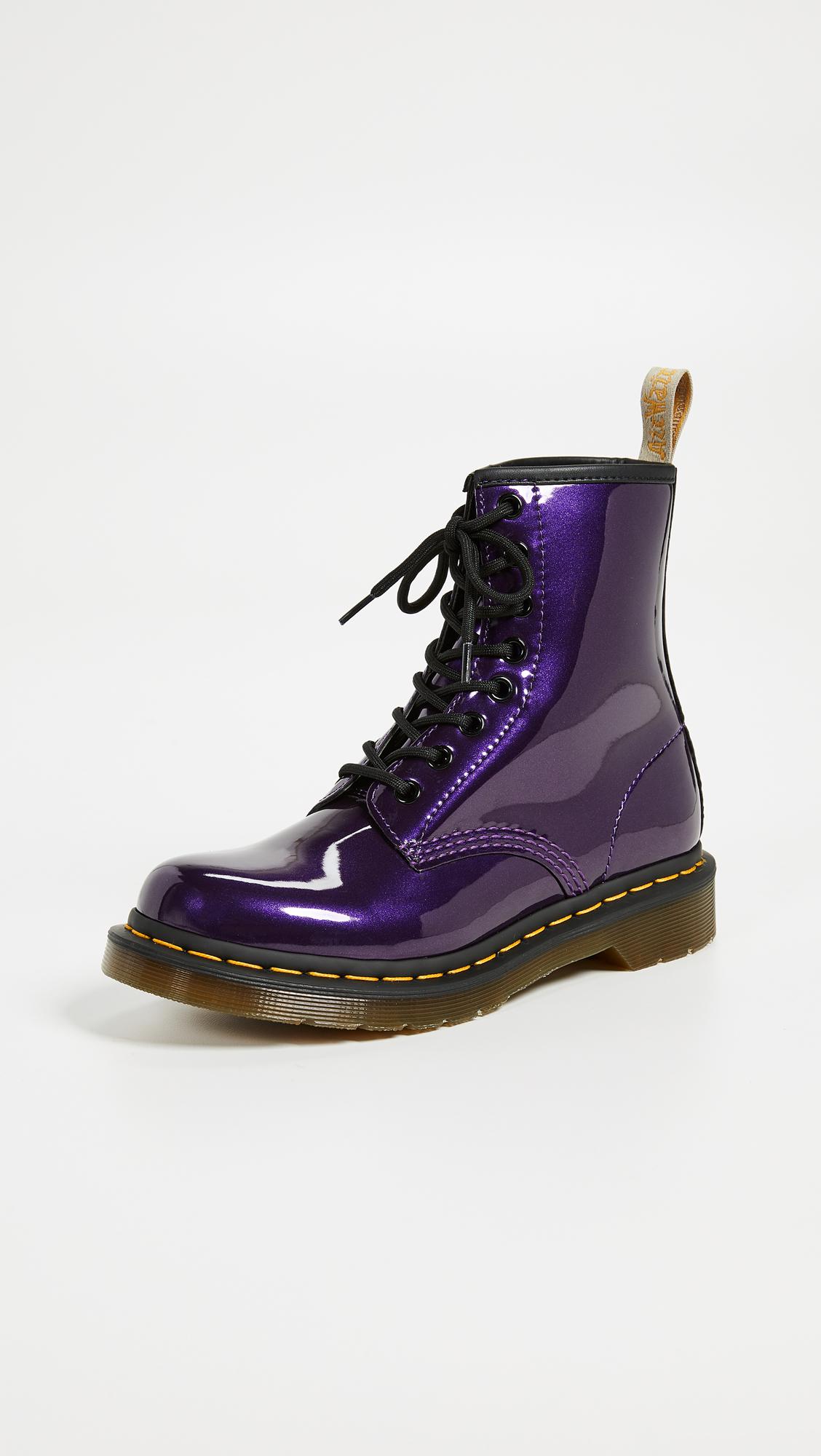 Dr. Martens S Vegan 1460 Chrome Boot in Dark Purple (Purple) - Lyst