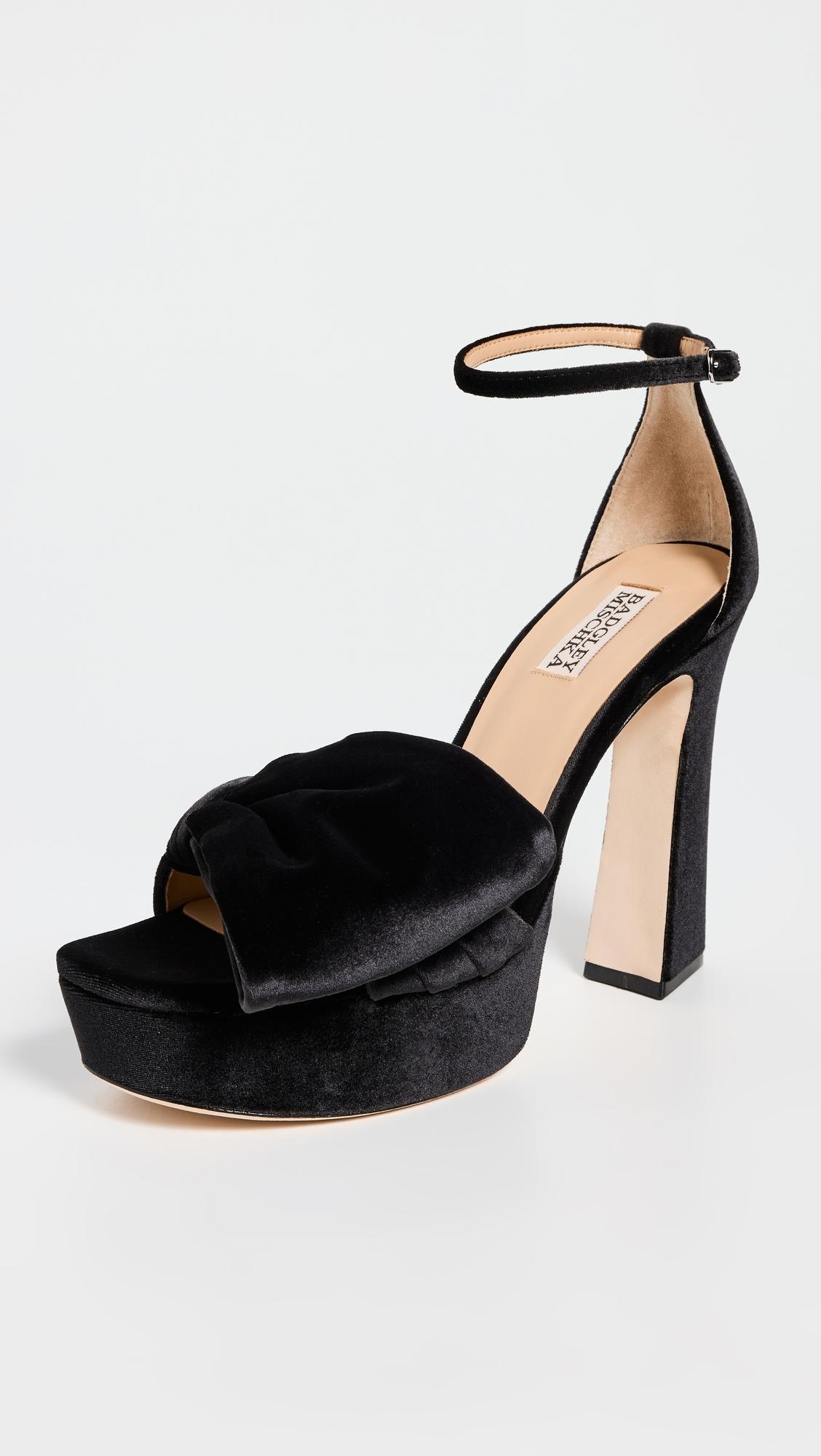 Velvet Platform Heels for Women Up to 85 off Lyst Canada