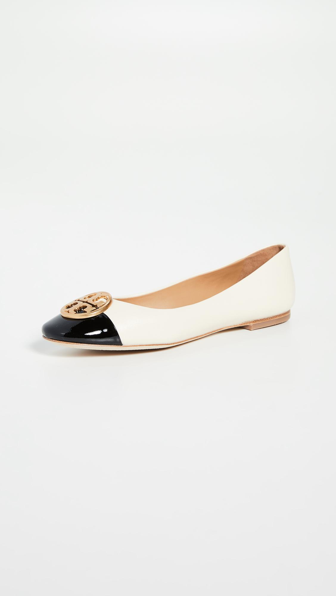 chelsea cap toe ballet flat tory burch