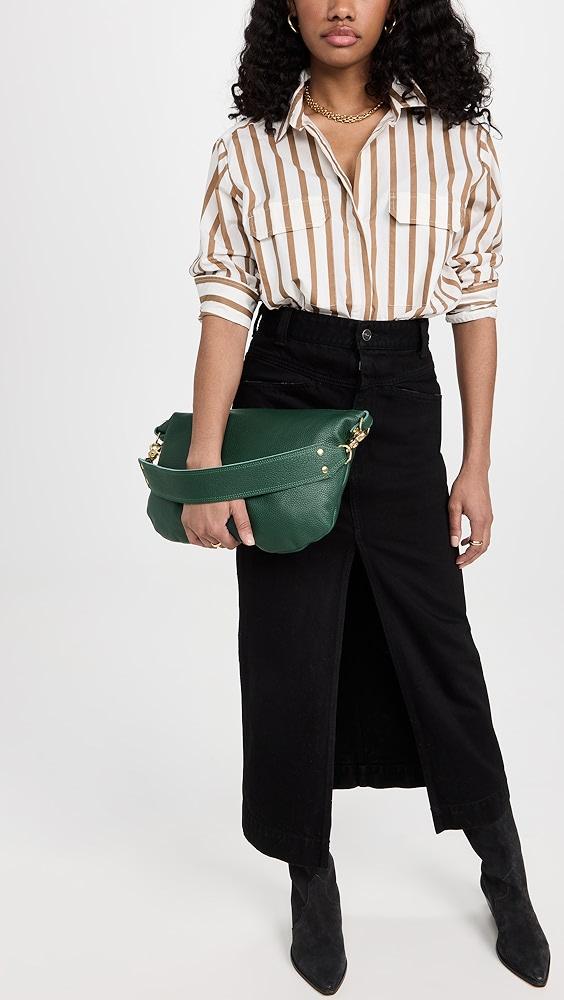 Clare V. Fabric Clutch - Green Clutches, Handbags - W2437063