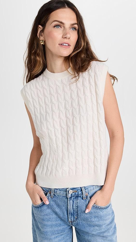 Lisa Yang Miko Cashmere Vest in White | Lyst