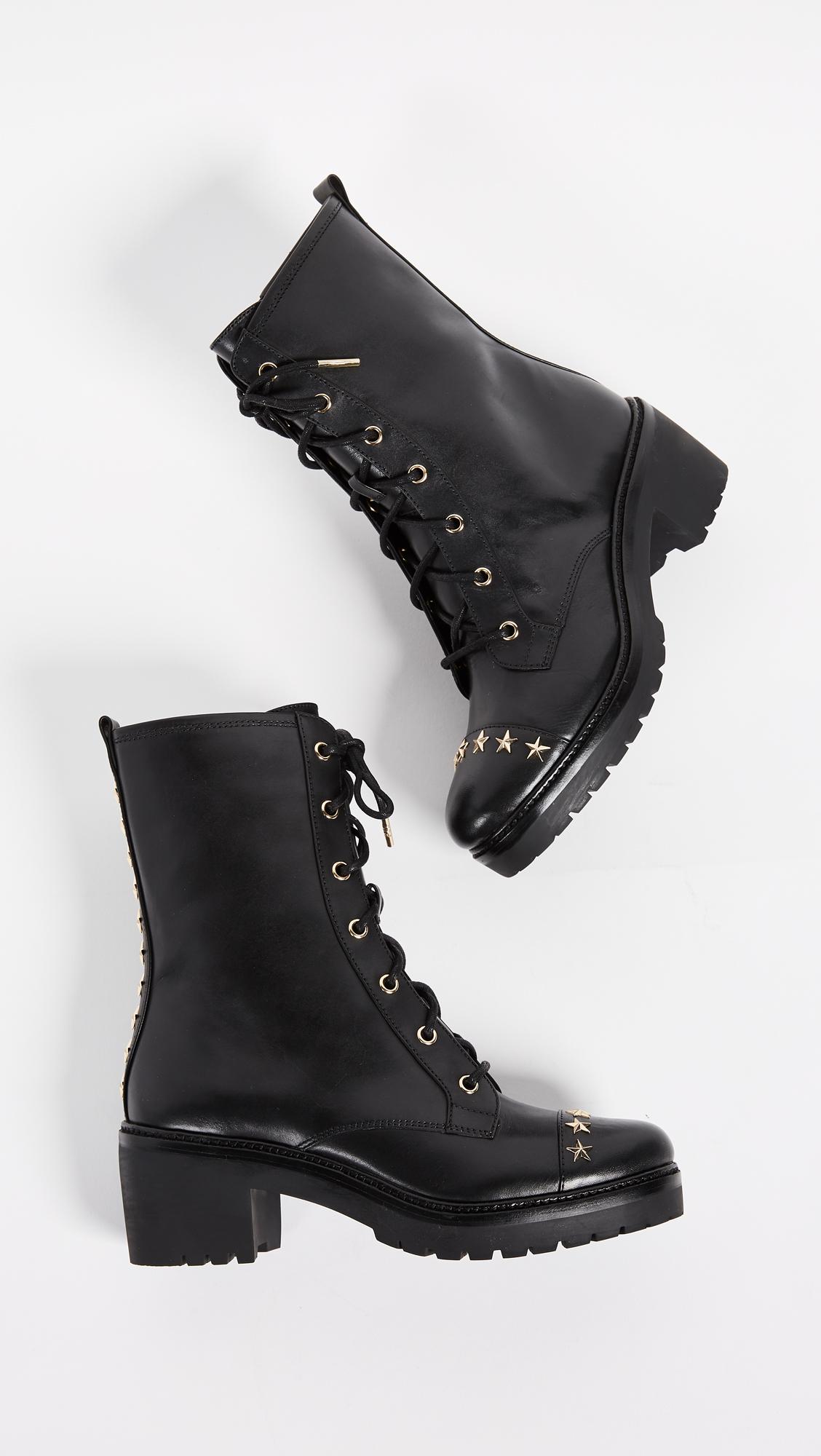 michael kors combat boots with stars