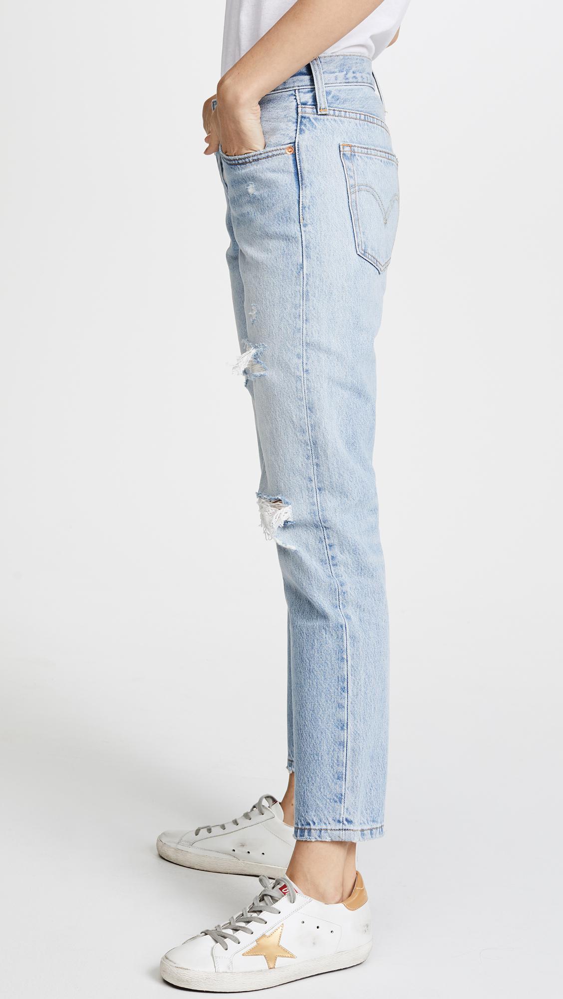 Levi's 501 Tapered Jeans in Blue | Lyst