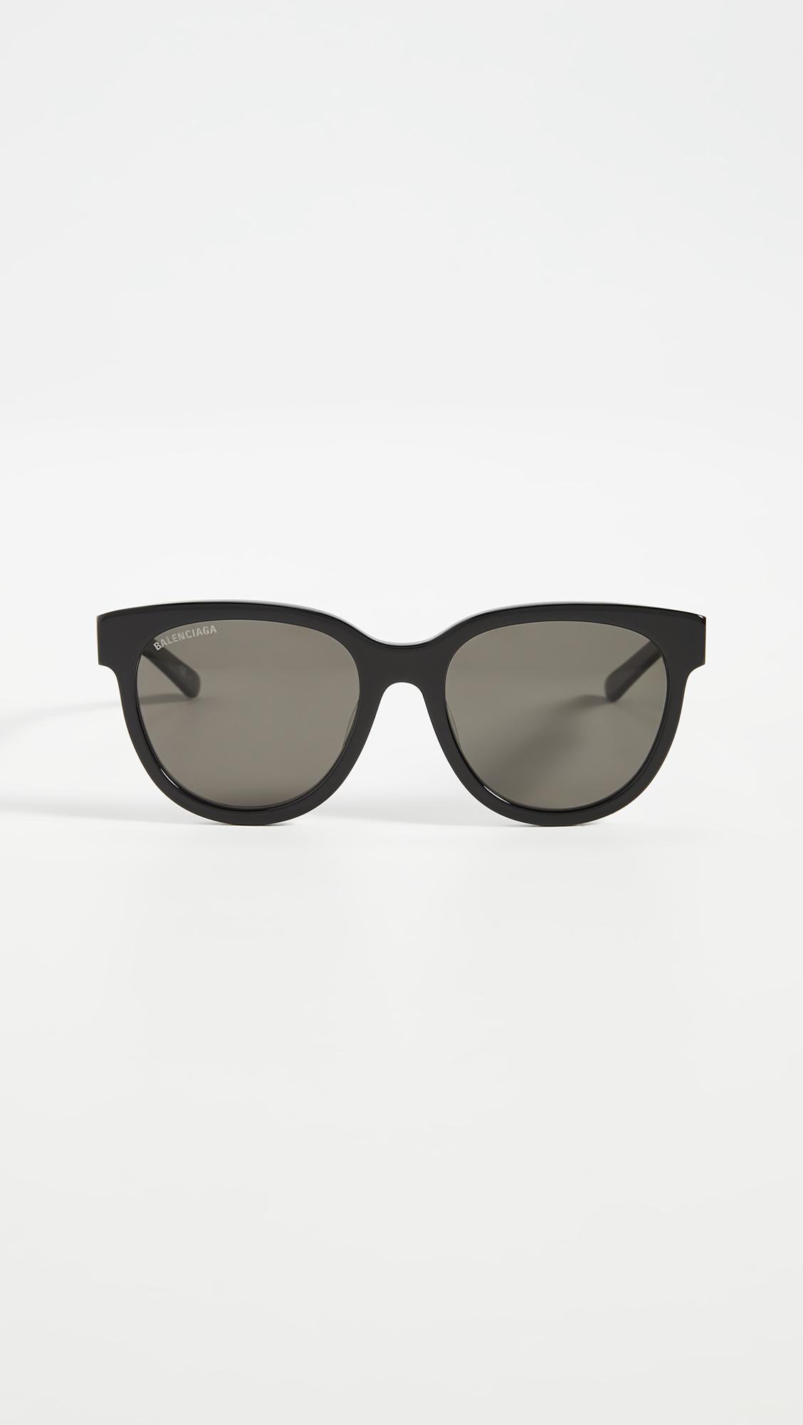 Balenciaga Block Cateye Acetate Sunglasses in Black/Black/Grey (Black) |  Lyst