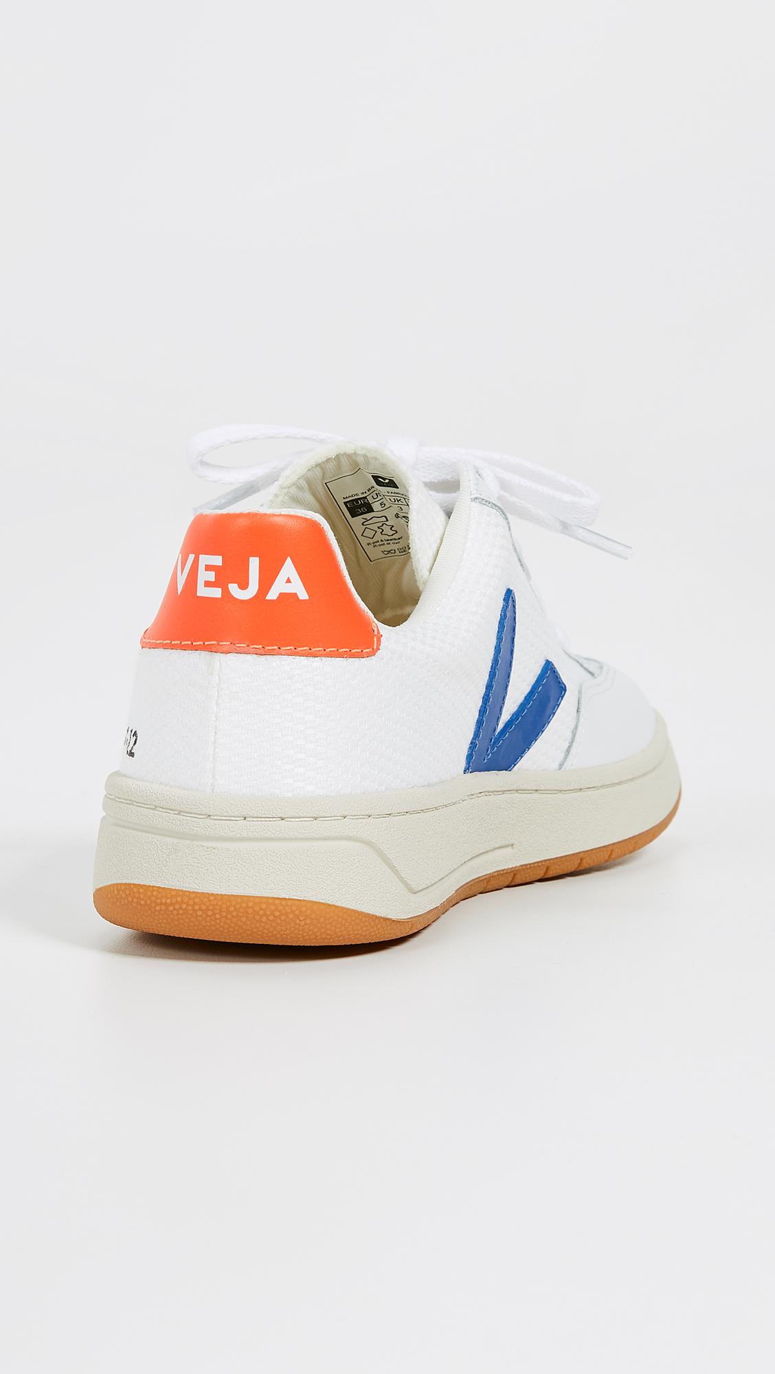 Veja V-12 Lace Up Sneakers in White | Lyst
