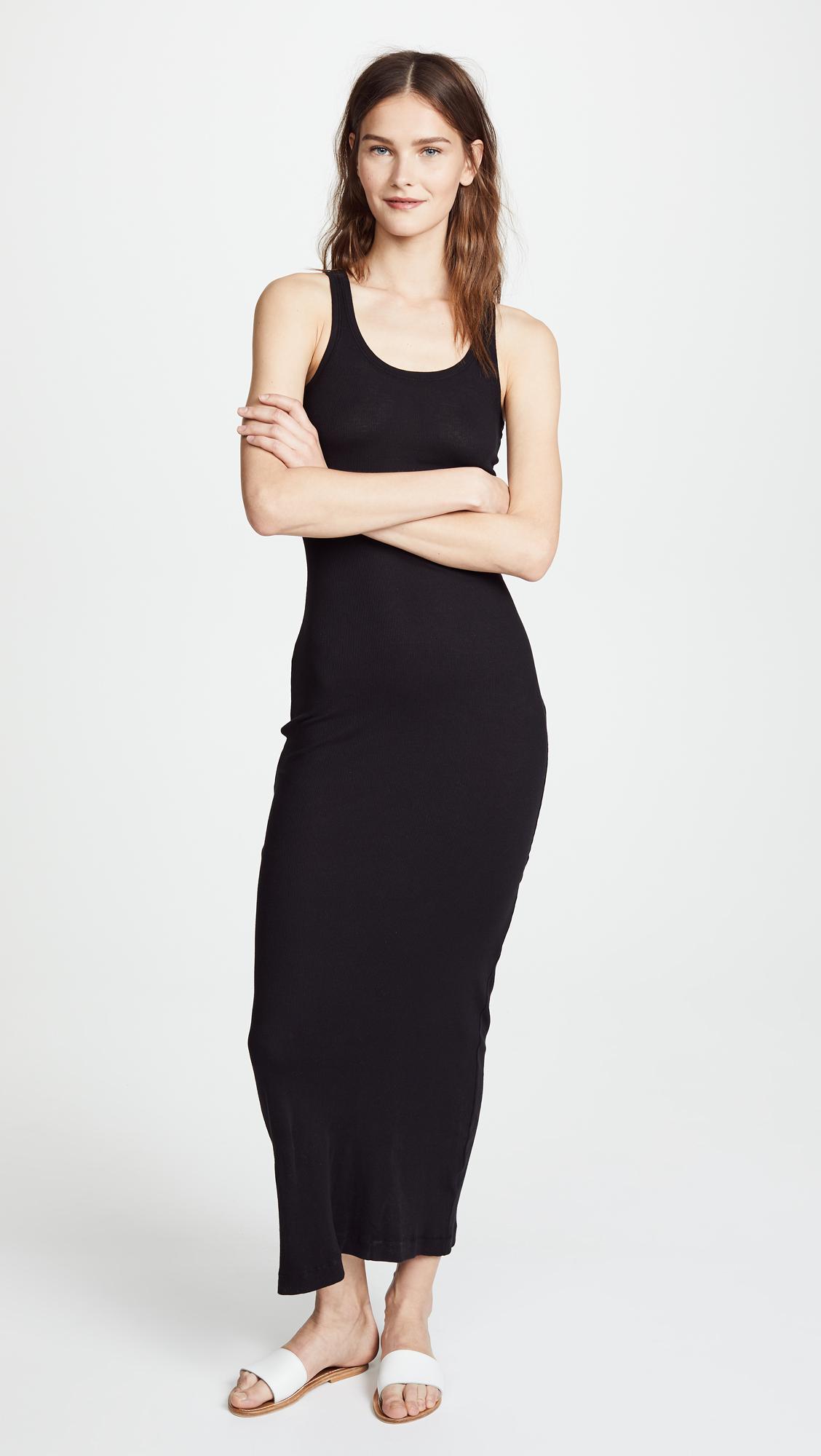 Splendid Cotton Ribbed Maxi Dress in Black - Save 32% - Lyst