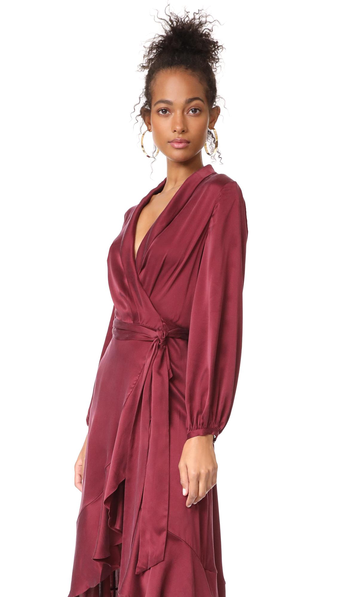 wrap flounce dress
