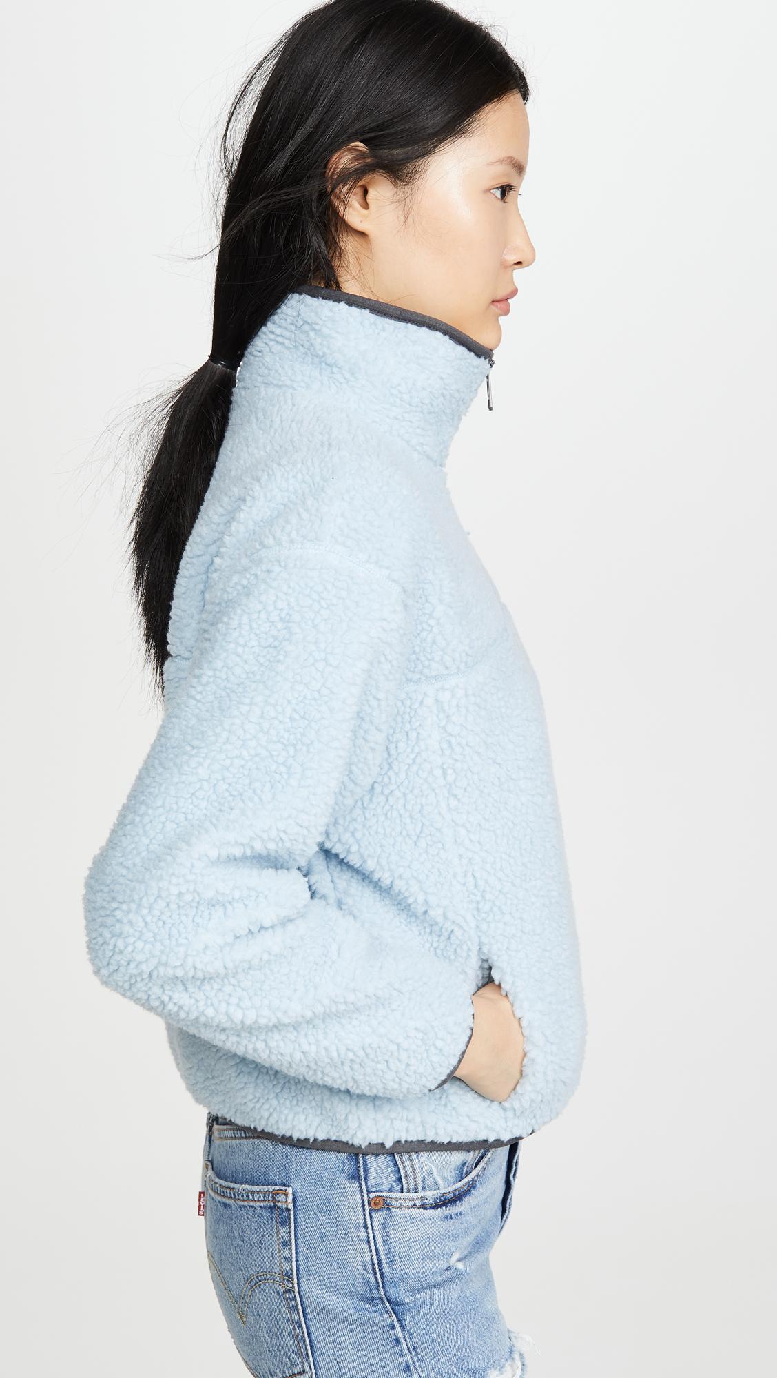 baby blue sherpa pullover