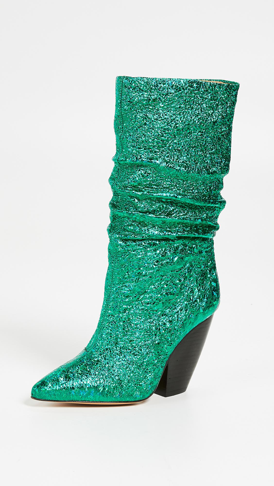 IRO Leather Elektric Boots in Emerald (Green) Lyst