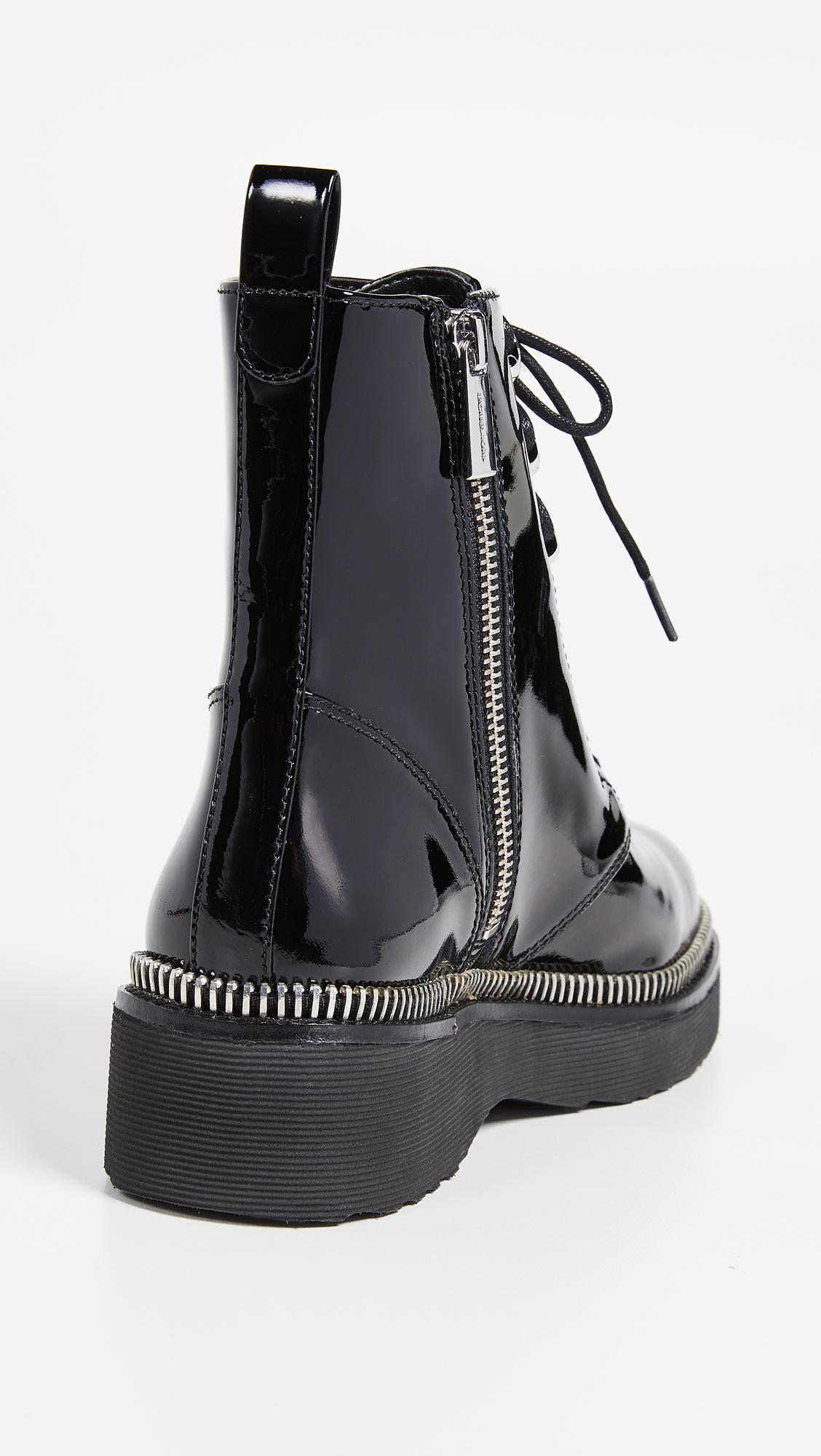 michael kors haskell combat boots black