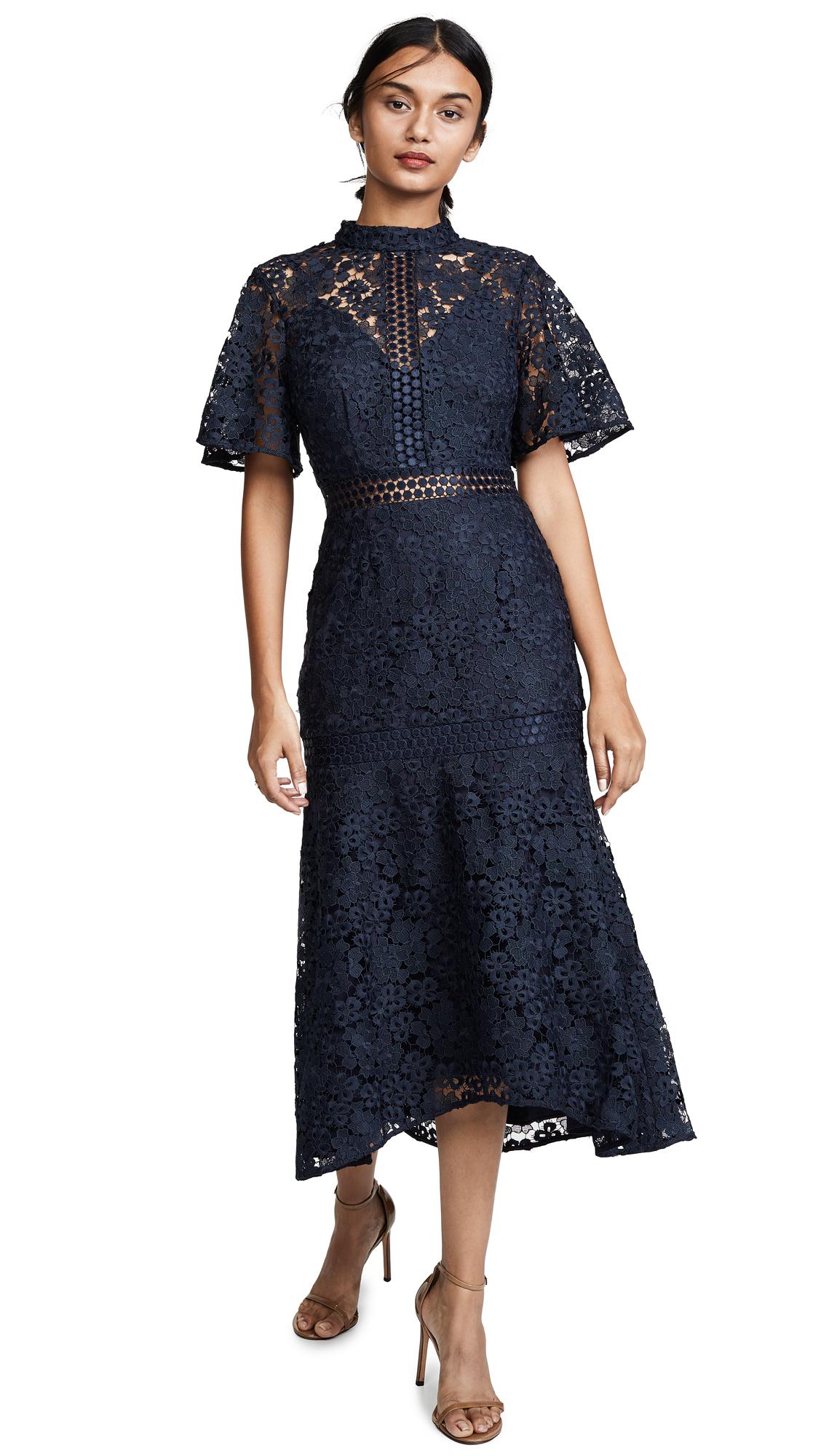 keepsake utopia lace midi dress