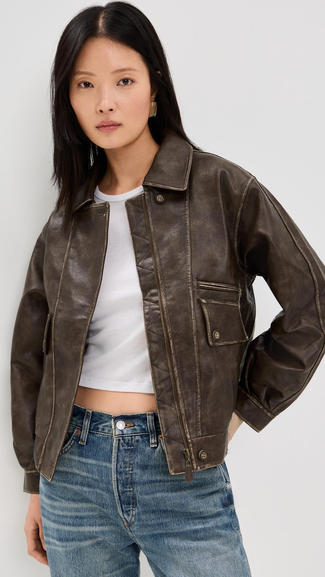 Moon river faux fur bomber jacket deals