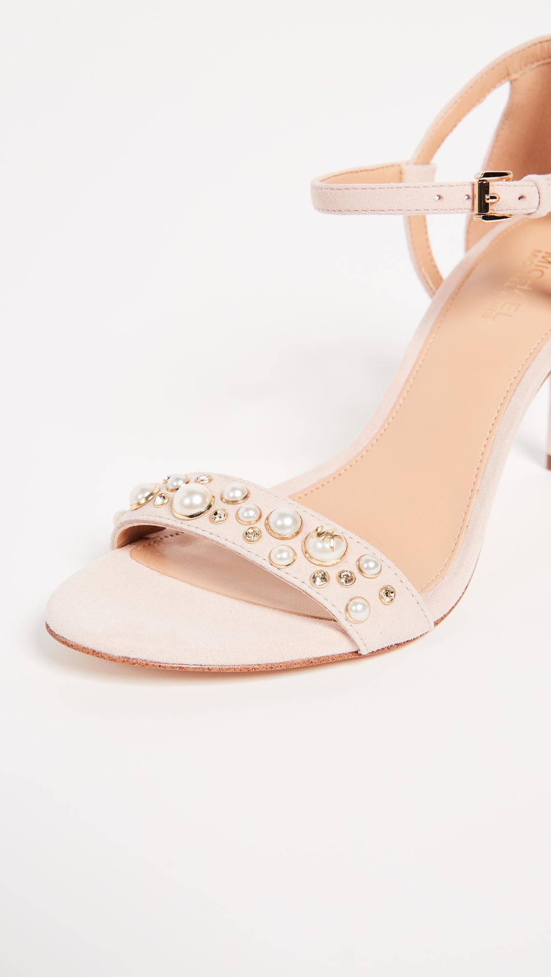 MICHAEL Michael Kors Simone Mid Sandals in Soft Pink (Pink) | Lyst