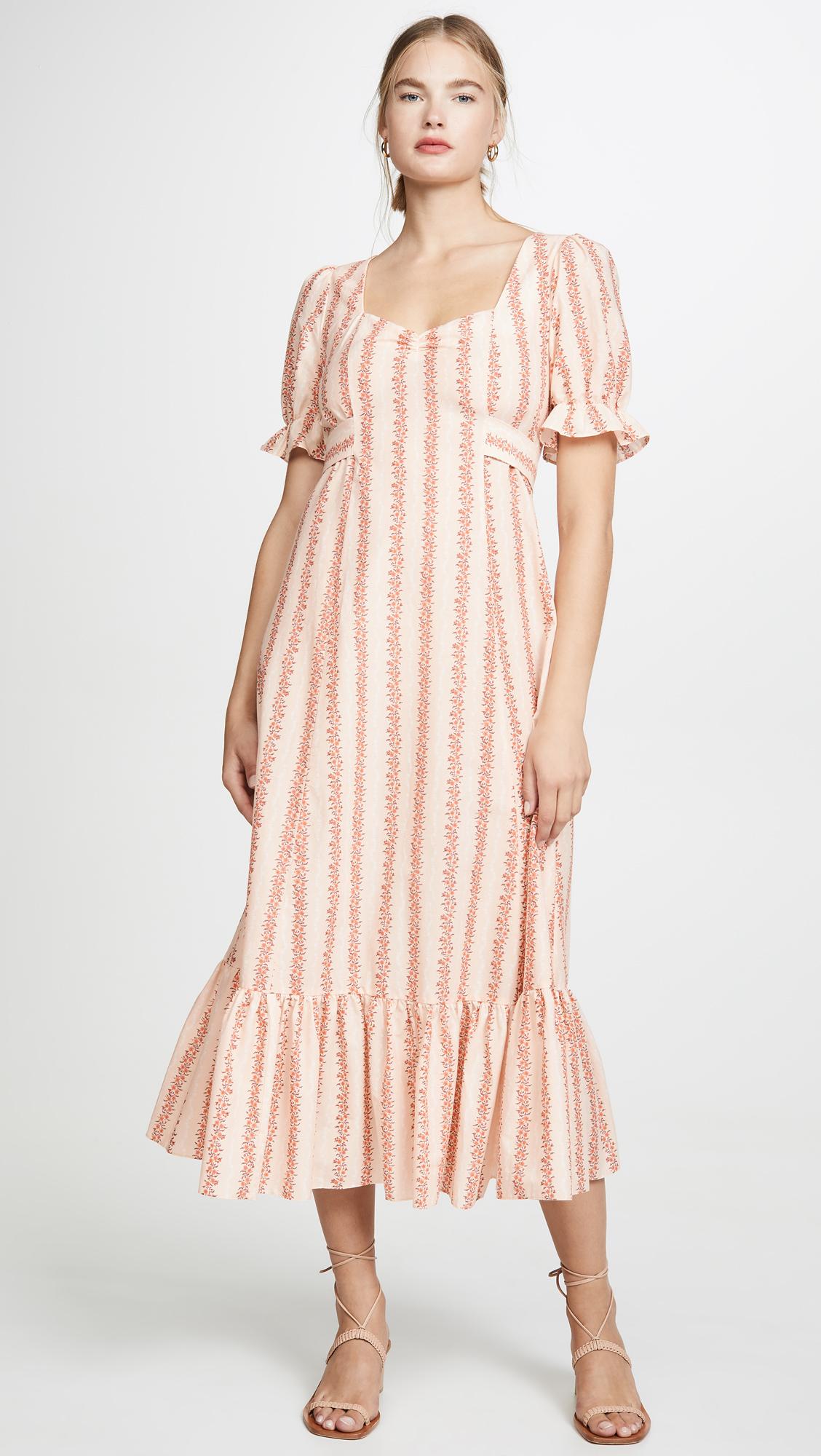 RIXO London Cotton Kate Dress in Pink - Lyst