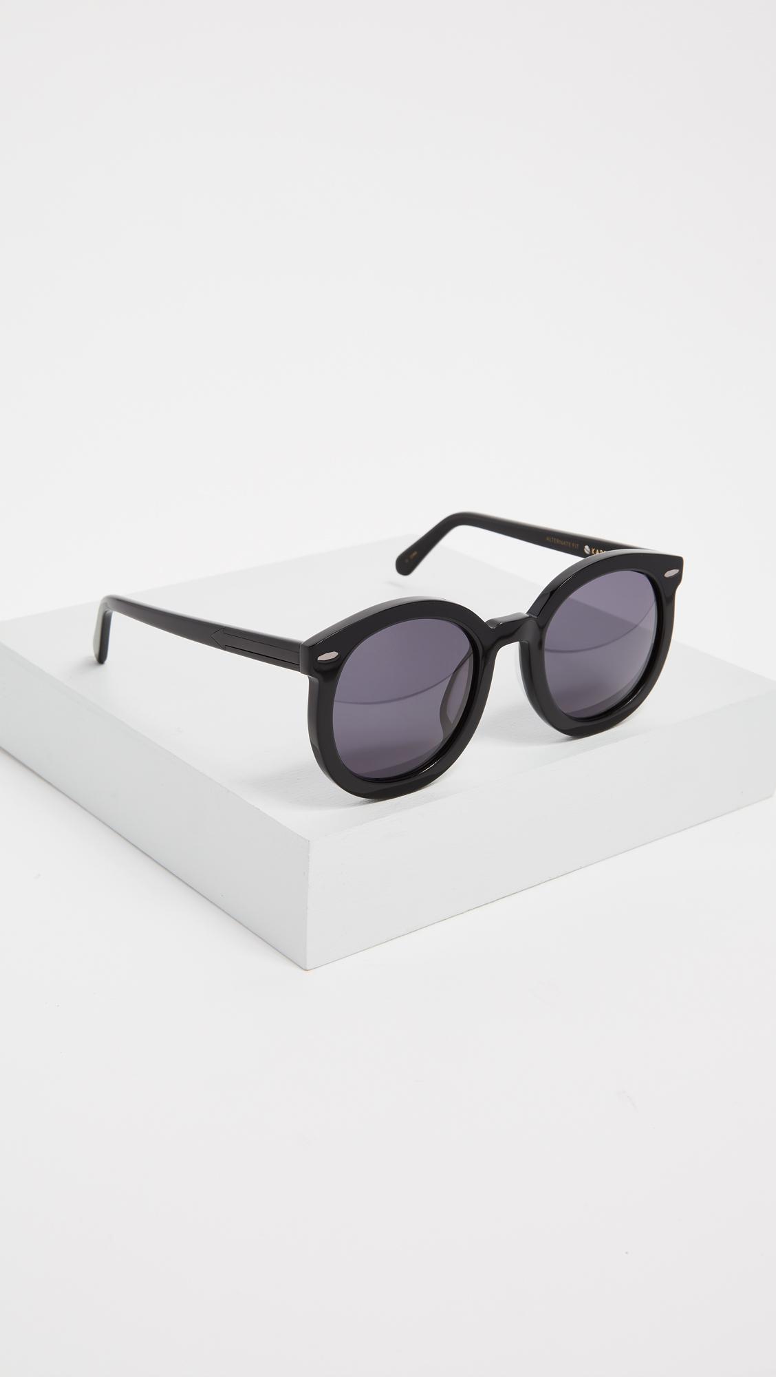 Karen Walker Alternative Fit Super Duper Strength Sunglasses in Black | Lyst