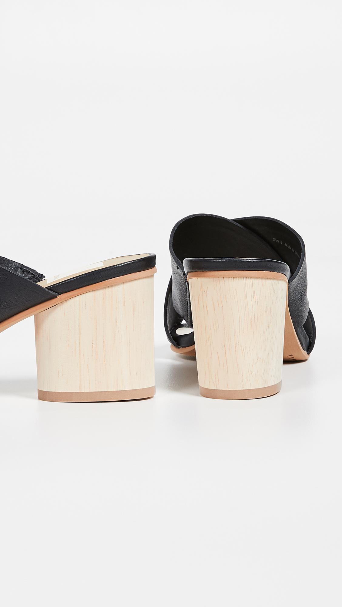 dolce vita atira block heel mules