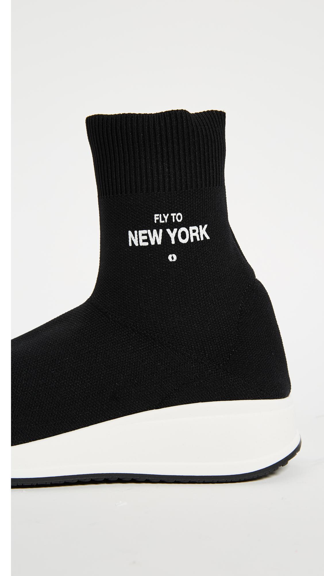 Joshua Sanders Fly To New York Sock Sneakers in Black | Lyst