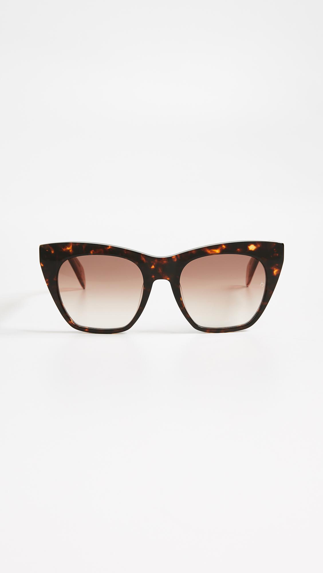 Rag & Bone Thick Cat Eye Sunglasses in Brown | Lyst