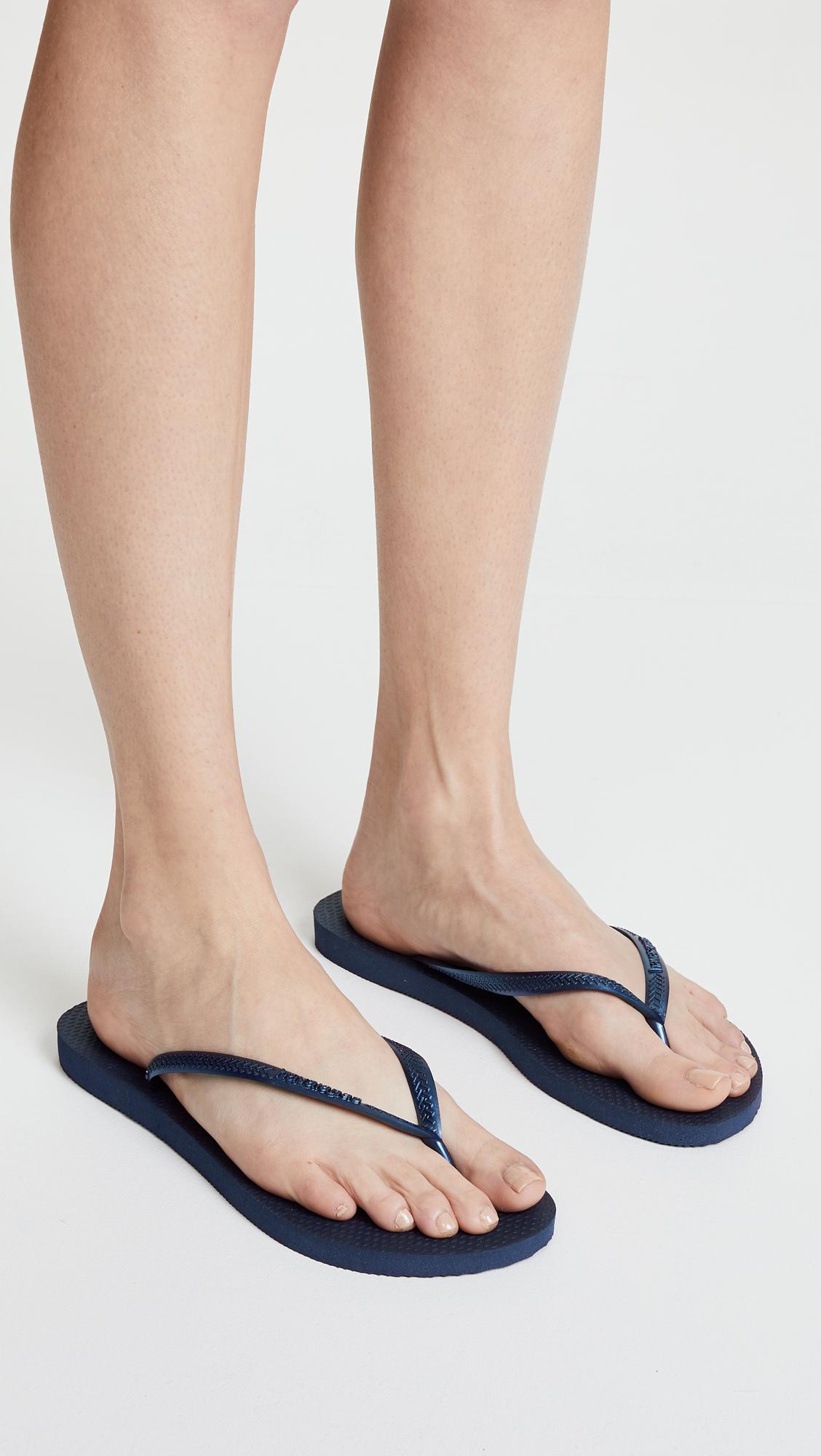navy slim havaianas