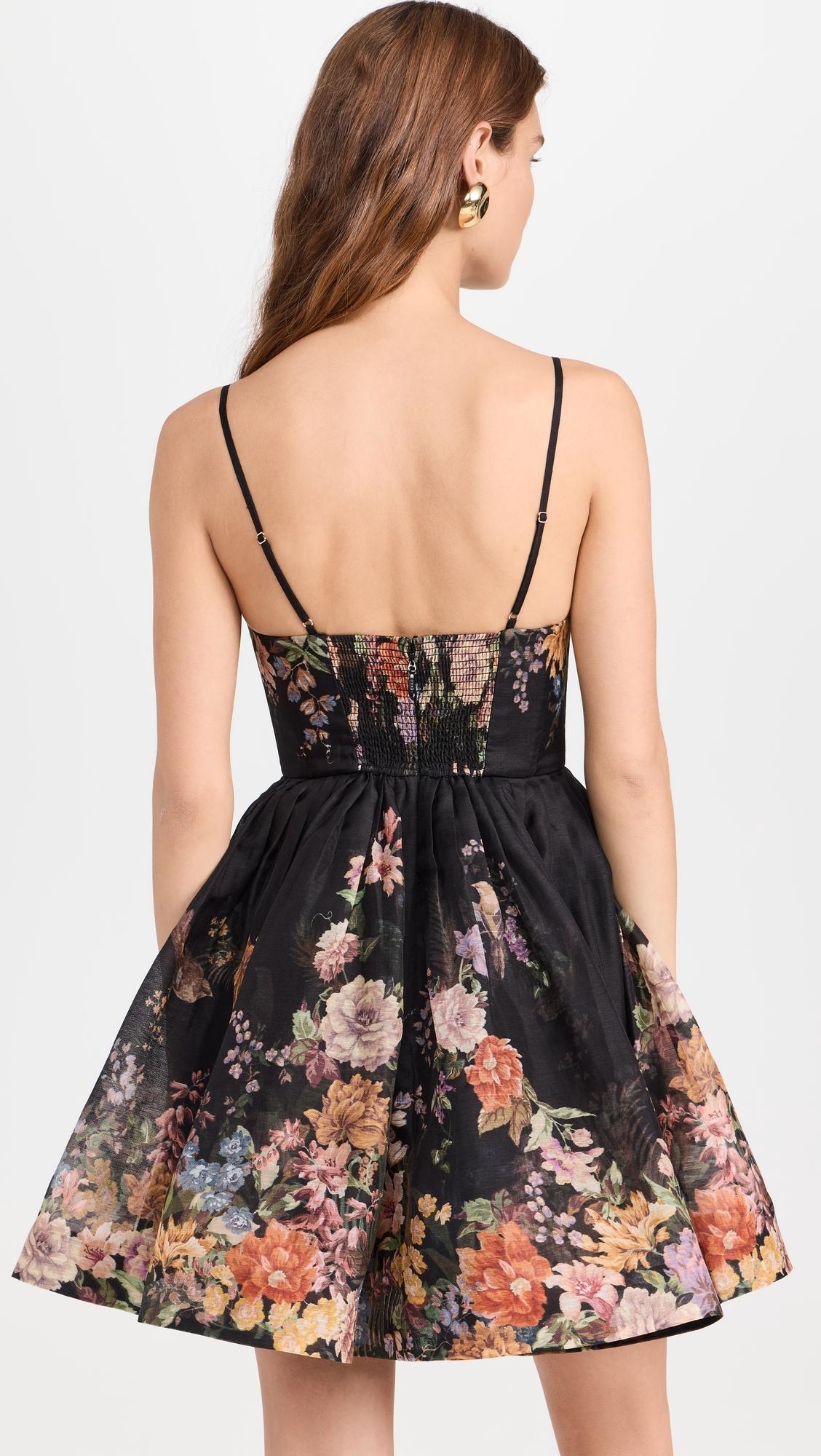 【Zimmermann】PAVILION V NECK MINI DRESS Vネック 花柄ミニ ZIMMERMANN Mini Dress