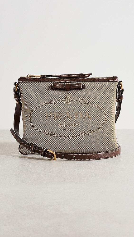 What Goes Around Comes Around Prada Gray Vitello Argilla Phenix Flap  Crossbody Bag in Natural