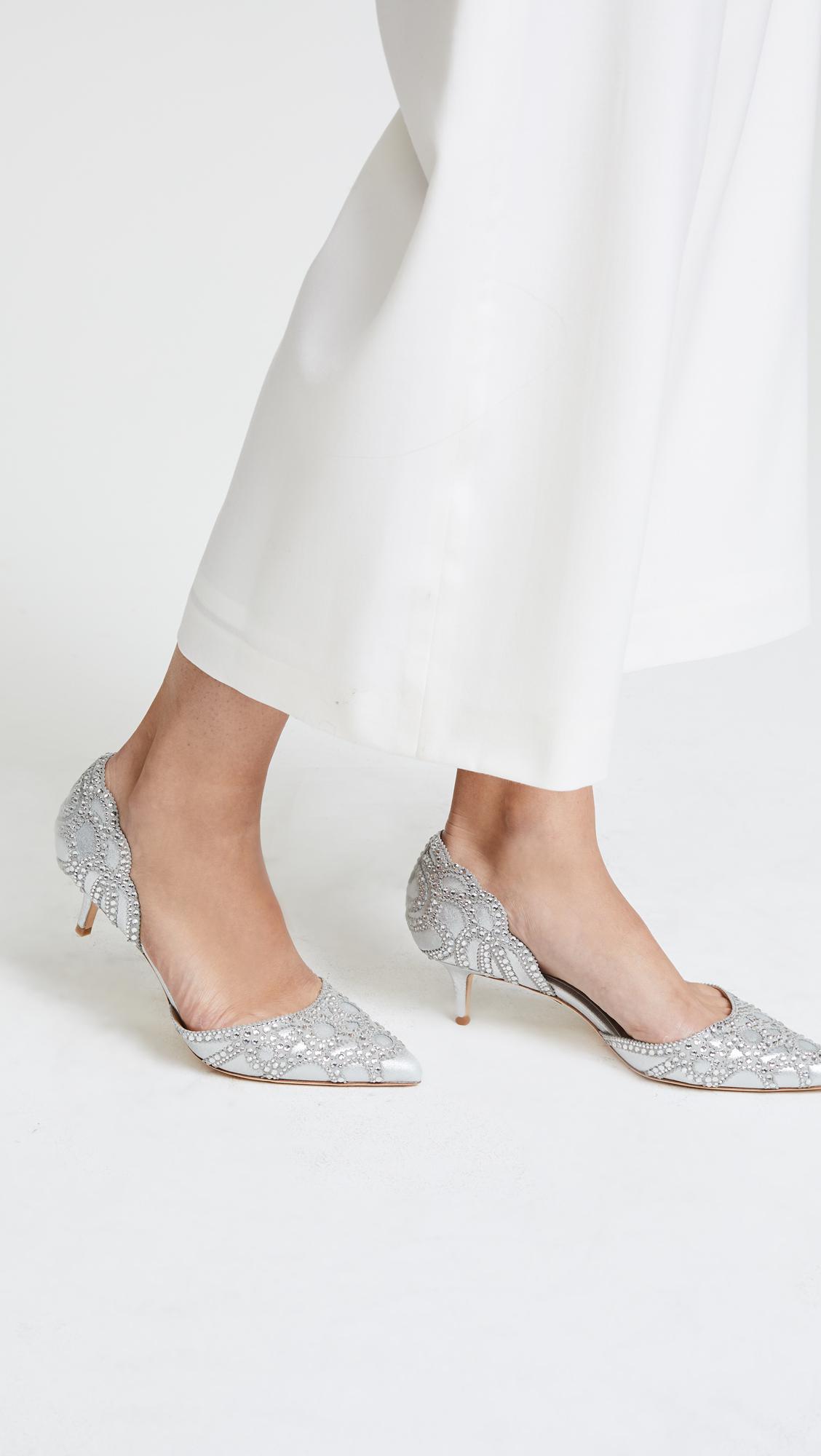 Badgley Mischka Ginny Ii D'orsay Pumps in Metallic | Lyst