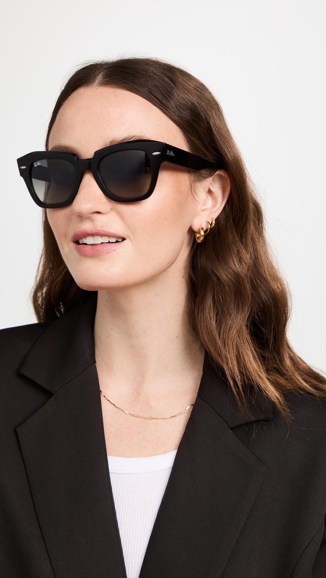 Ray-Ban State Street Sunglasses in Black | Lyst