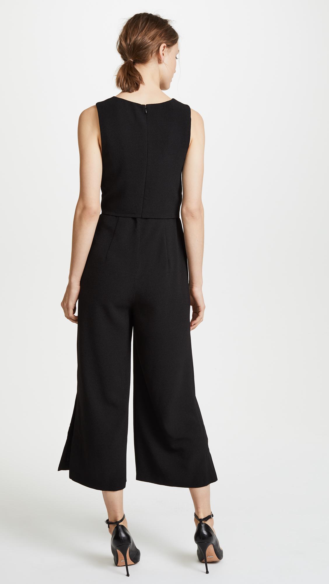 Club Monaco Remesta Jumpsuit in Black | Lyst