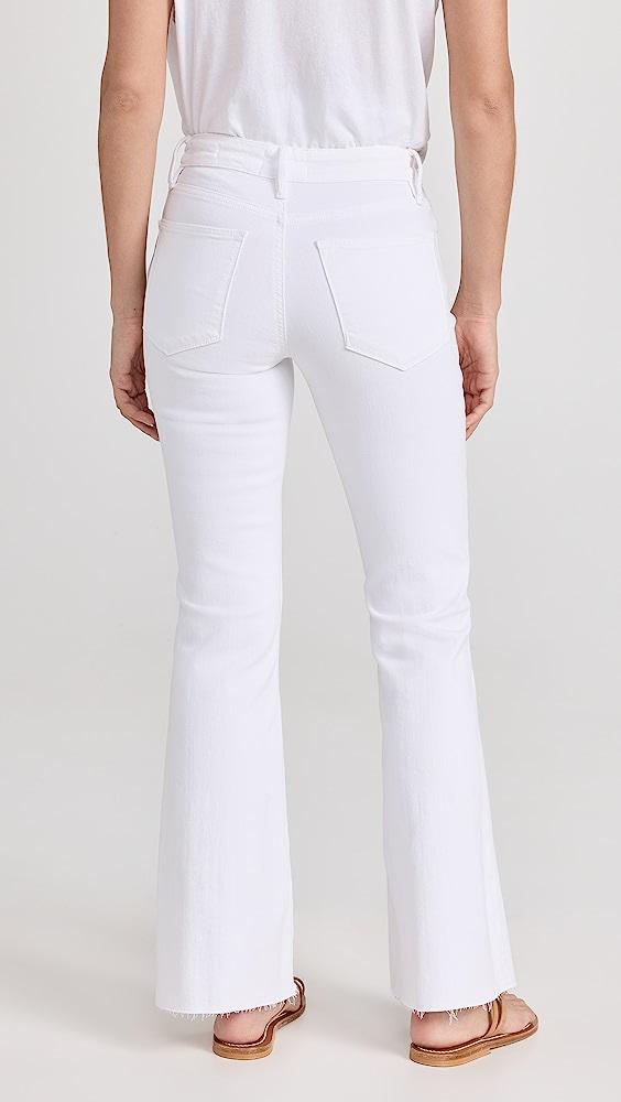 FRAME Le Easy Flare Raw After Jeans in White | Lyst
