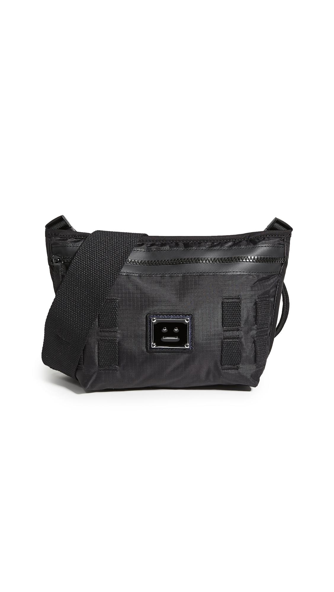 Acne Studios Agios Plaque Face Bum Bag in Black Lyst