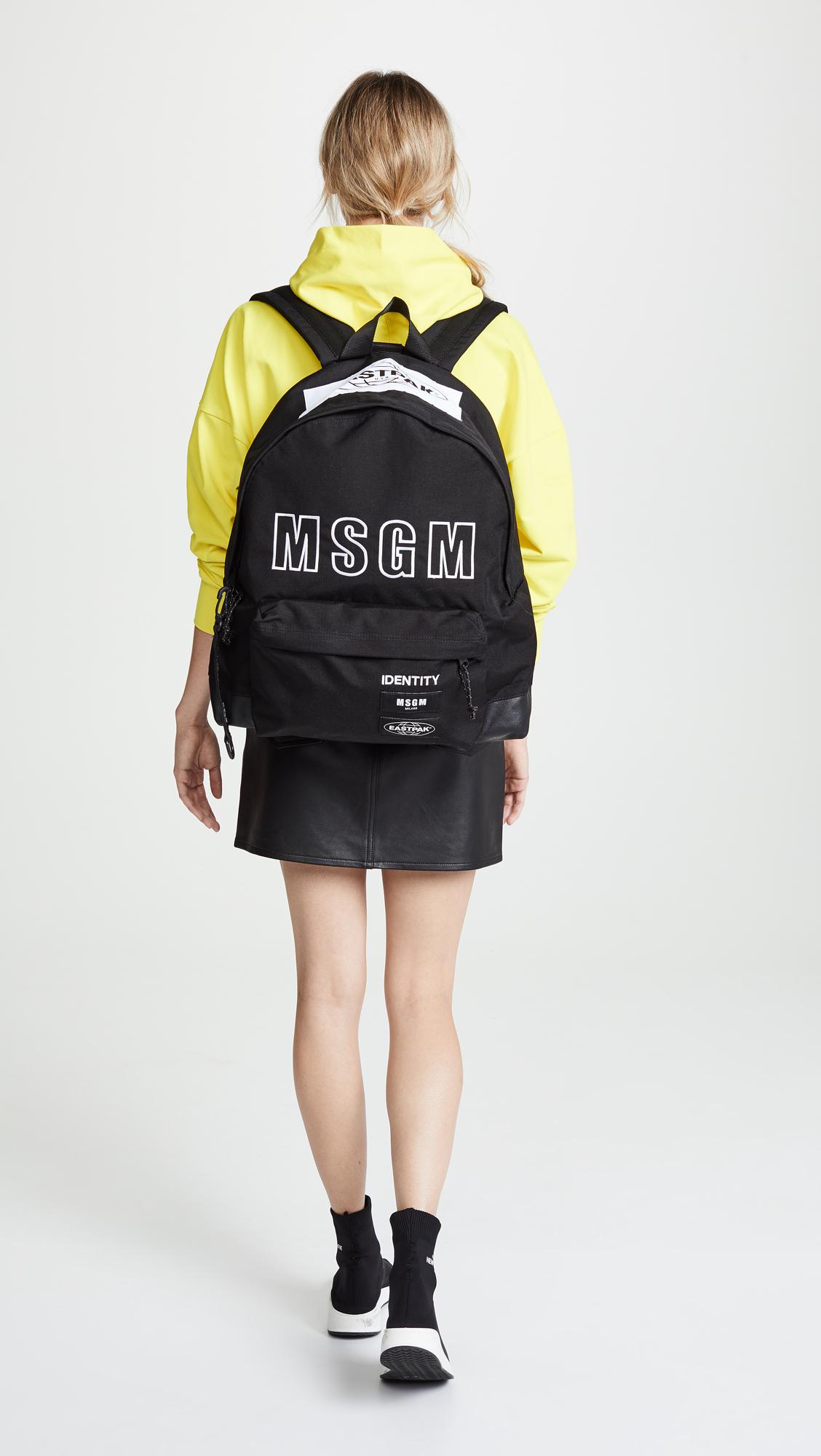 MSGM X Eastpak Backpack in Black | Lyst