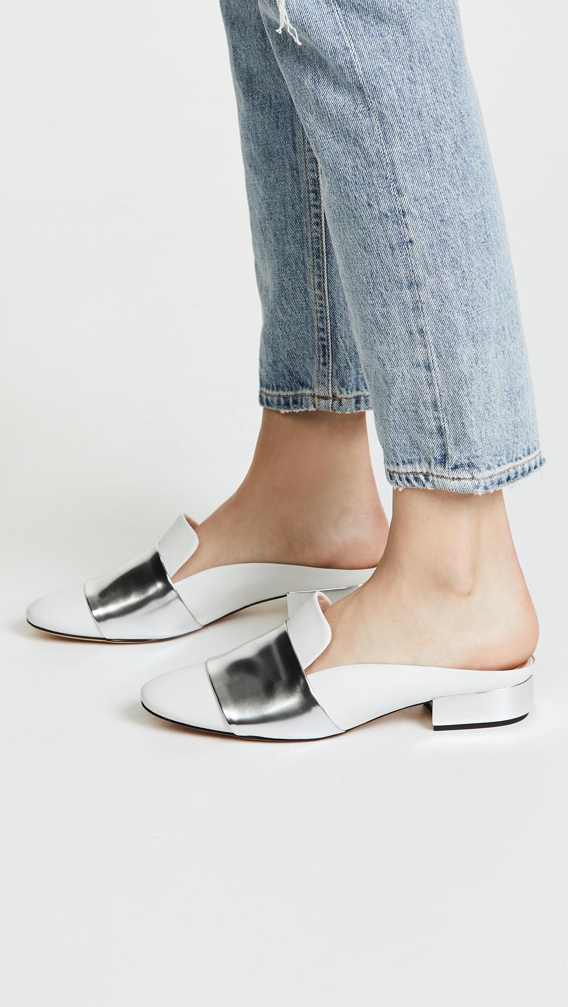 schutz white mules