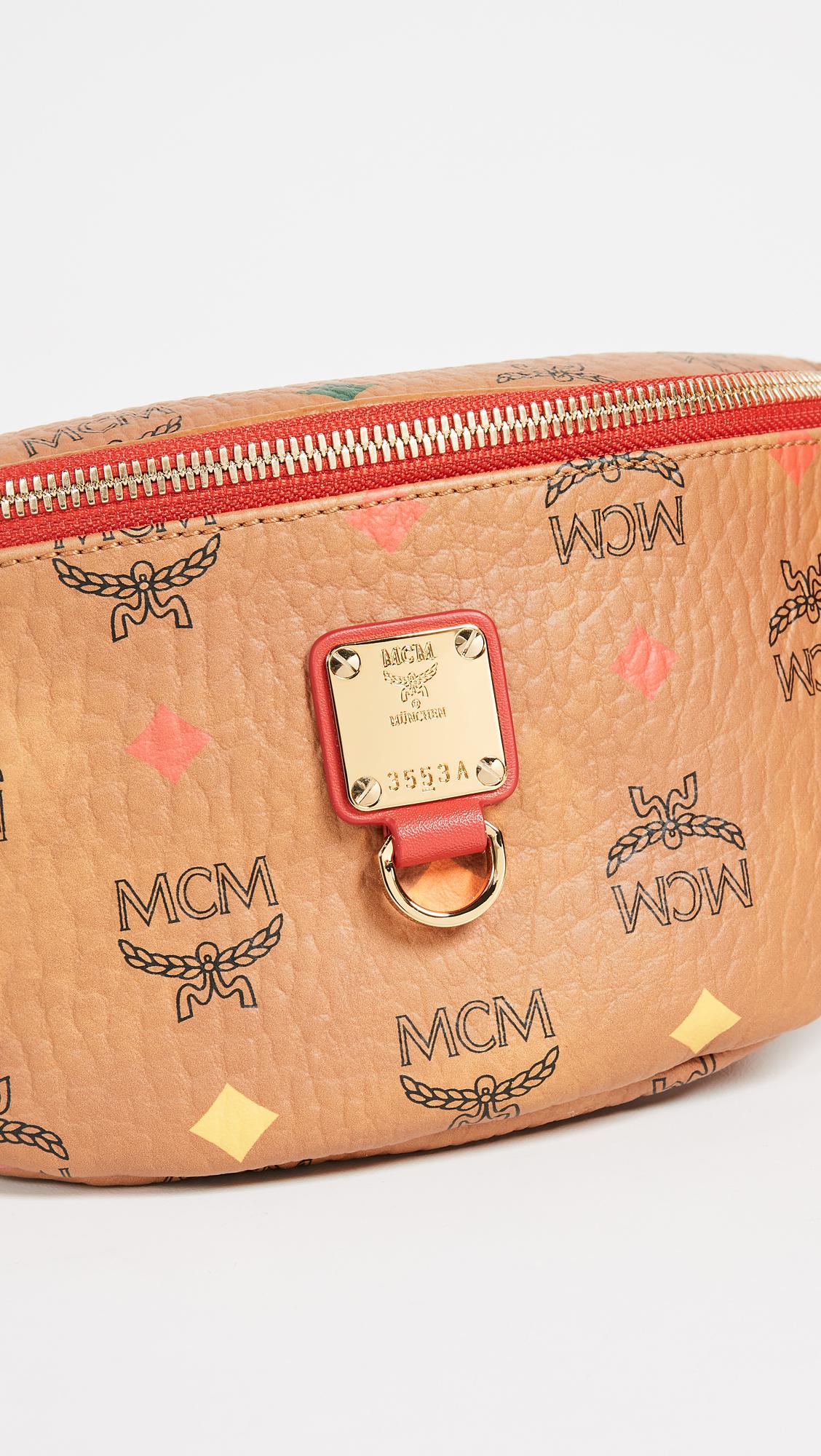 MCM Blush Pink Visetos Small Fursten Belt Bag – For The Love of Luxury