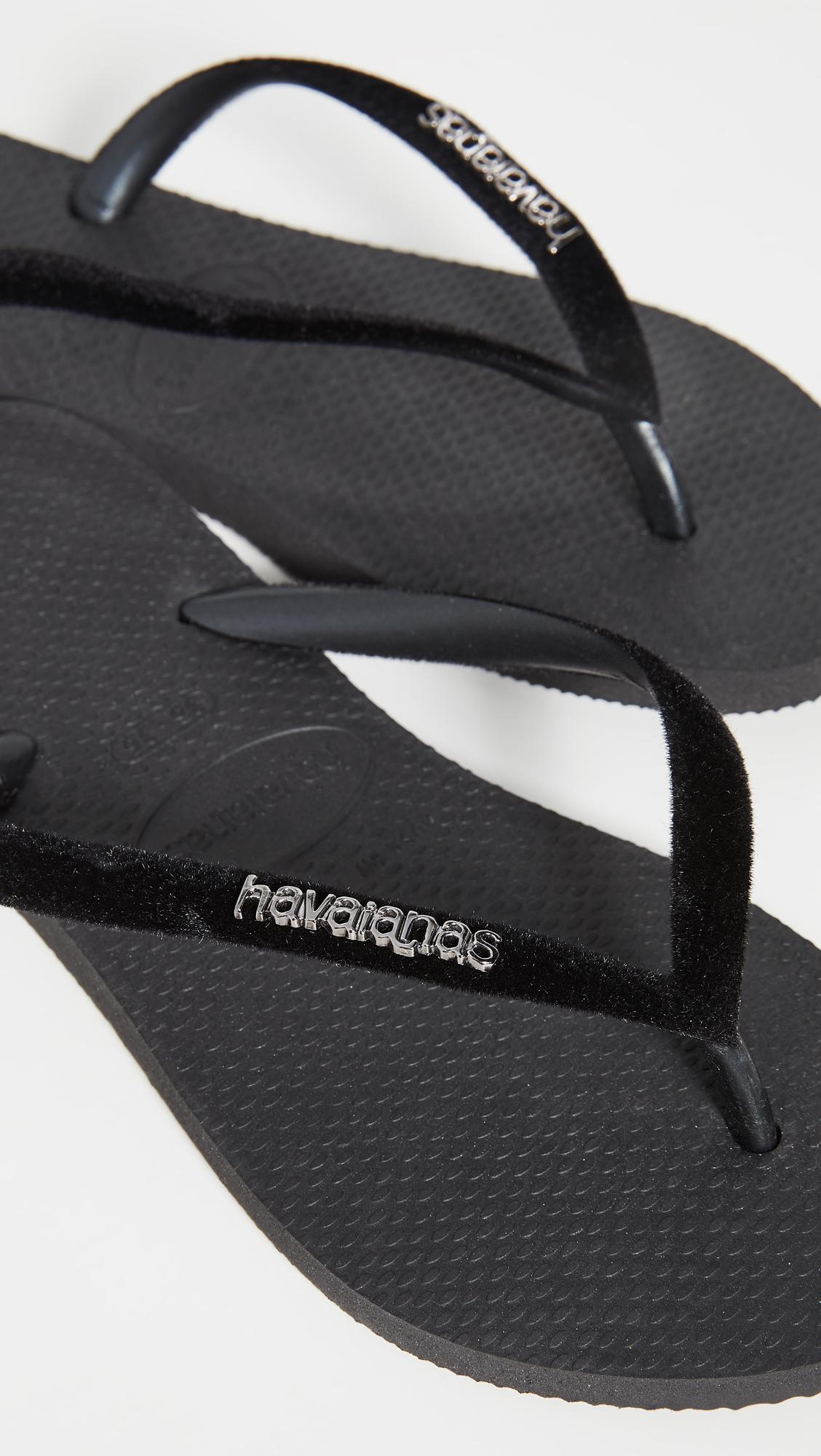 black velvet flip flops