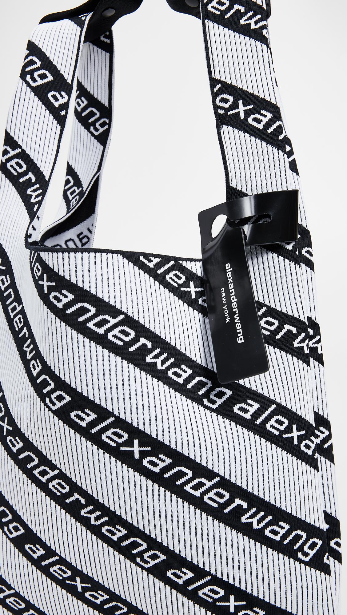 Alexander Wang Knit Jacquard Shopper Tote in Black | Lyst Canada