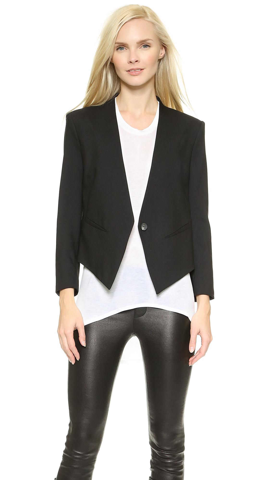 Helmut Lang Smoking Tux Blazer in Black | Lyst