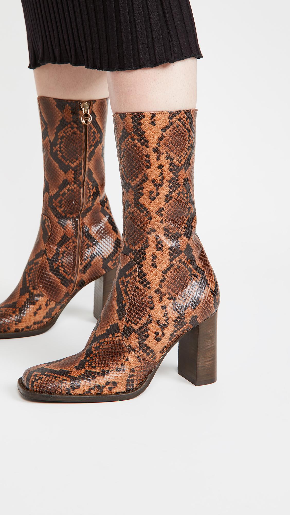 brown snake boots womens