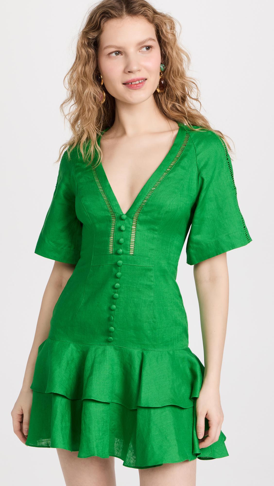 Joslin Studio Gwen Mini Dress in Green | Lyst
